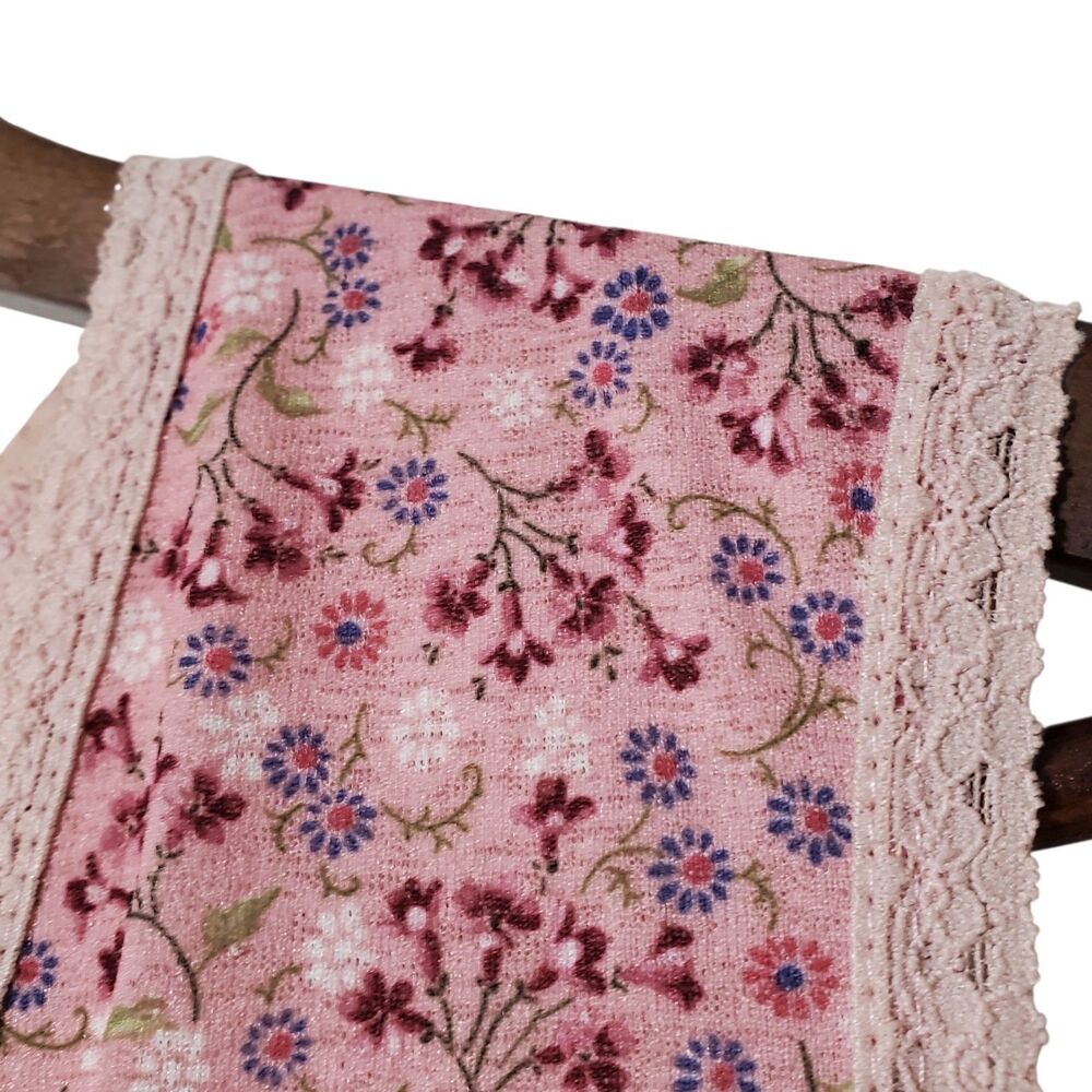 Vintage 90s Faded Glory Babydoll Dress Pink Flora… - image 4